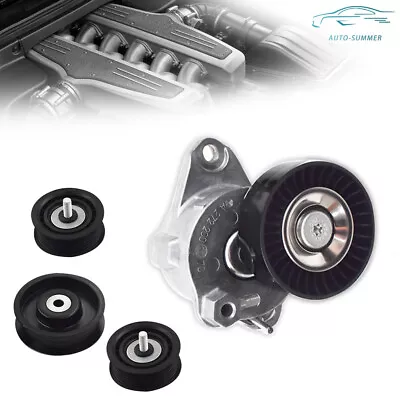 4pcs For Mercedes C350 C300 E350 ML350 Belt Tensioner W/ Pulley + Idler Pulley • $41.69