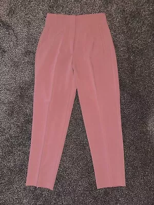 Zara Tailored Trousers Dusty Rose Pink Slightly Cropped Size Medium BNWOT • £15