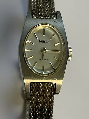 Working Vintage November 1988 Or 1998 Ladies Silver Pulsar Quartz Watch BP • $22