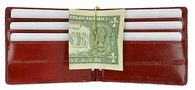 New EEL SKIN Men's Money Clip/Latch/Spring Type Holder Slim/Thin Bifold WALLET • $22.99