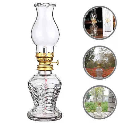  Outdoor Kerosene Lamp Globe Oil Lamps Indoor Use Lantern Lampshade • £11.62