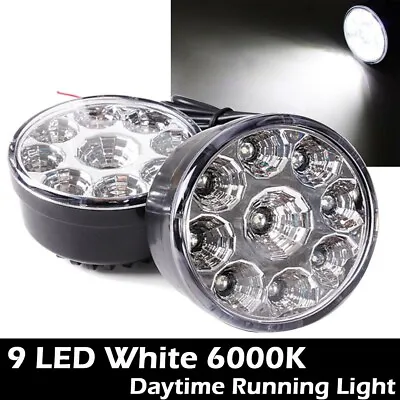 DRL White 6000K LED Daytime Running Light Driving Fog Lamp 9 LED Fits MB C D • $23.30