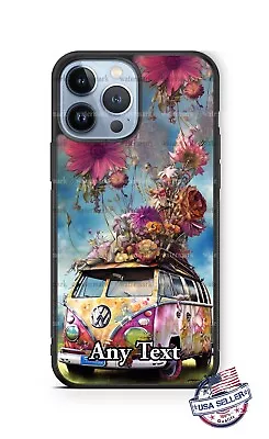 70's Hippie Van Pink Flower Phone Case Cover For IPhone 14 Samsung S23 Google • $15.98