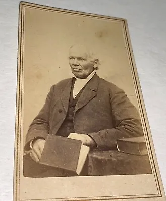 Rare Antique Victorian American Man Books! Providence Rhode Island CDV Photo! • $29.69