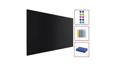 Magnetic Boards MetalBoard BLACK CLASSIC BLACK 90x60cm A Magnetic Metal Poster • £50.85
