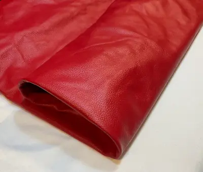 RED Garment Leather OffCuts 50 By 30cm Motorcycle Upholstery Remnants RATS BUM • $35.99