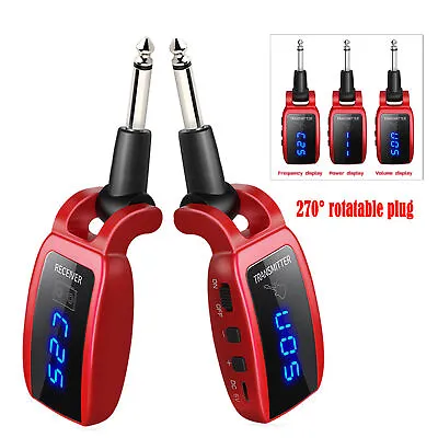 5.8GHz Wireless Guitar System Transmitter Receiver Rechargeable LED Display 30m • $30.69