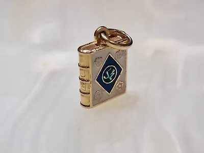 18ct Gold Enamel Quran Charm/ Pendant • £199.99