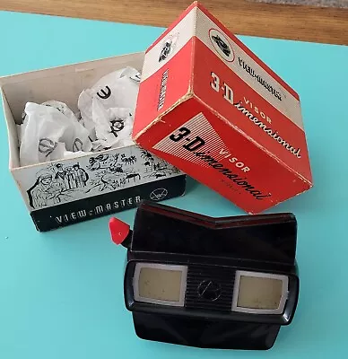 Rare Sawyer's Black W Red Lever View-master Visor Viewer Model E Bakelite Boxed • $109