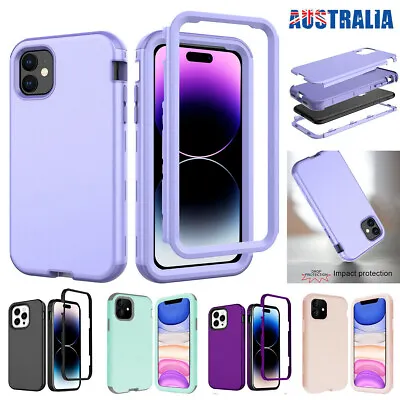 $9.99 • Buy For IPhone 11 12 13 14 Pro Max 8 SE Case Hybrid Shockproof Heavy Duty Hard Cover