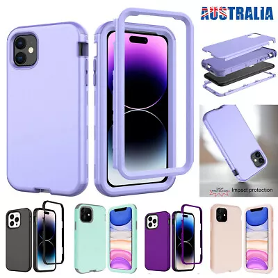 For IPhone 11 12 13 14 Pro Max 8 SE Case Hybrid Shockproof Heavy Duty Hard Cover • $9.99