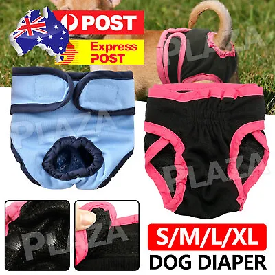 Male / Female Dog Puppy Nappy Diapers Belly Wrap Band Sanitary Pants Underpants • $7.95