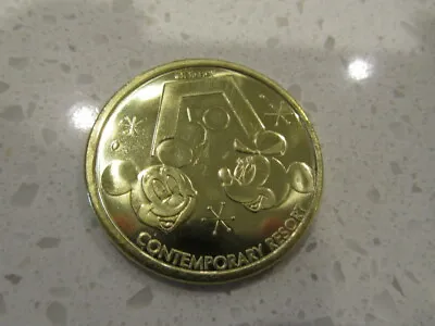 NEW Disney World 50th Anniversary CONTEMPORY RESORT Mickey Mouse Token Coin +FG • $8.96