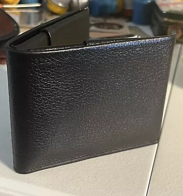Vintage MCM 1960s ROLFS Black Men's Bi-Fold  Wallet  Genuine   Leather UNUSED • $49.95