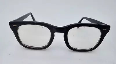 Vintage USS Black Square Military Issued Glasses 1970's • $55