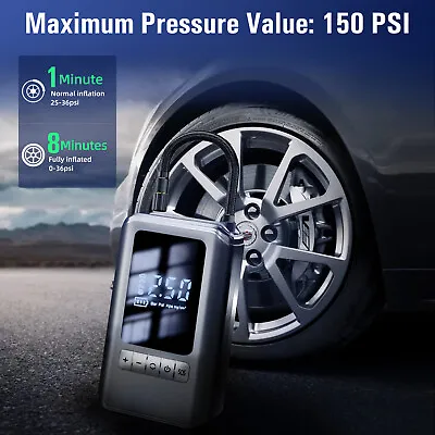 Portable USB Rechargeable Car Tire Air Inflator Electric Pump Cordless 150PSI • $15.99