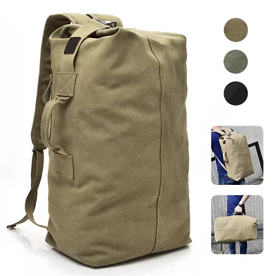 25L 35L Men's Canvas Backpack Shoulder Bag Sports Travel Duffle Handbag Luggage • $19.80