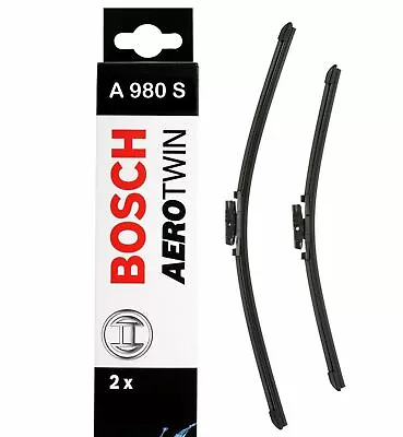 Bosch Front Car Window Windscreen Wiper Blades Aerotwin 600mm+475mm A980S • £15.45