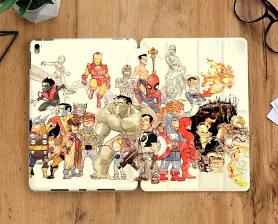 £38.67 • Buy Hand Drawn Marvel Superheroes IPad Case With Display Screen For All IPad Models