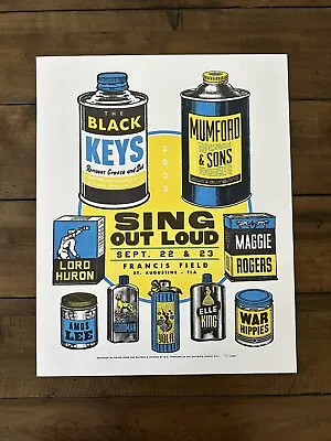 ￼Mumford & Sons Poster 18x24 Saint Augustine SING OUT LOUD Print SOLD OUT RARE • $40