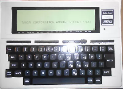 [Radio Shack] Tandy Corporation Annual Report 1983 With Embossed Model 100 Cover • $75