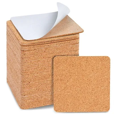 Self-Adhesive Cork Squares 50 Pack Tiles Sheets • $14.99