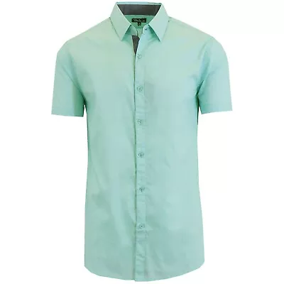 Men's Style Short Sleeve Dress Shirts TAGLESS ( Size S-2XL ) *NEW* FREE SHIPPING • $13.97