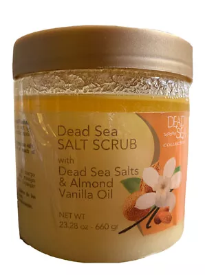 Dead Sea Collection Salt Scrub 23.28 OZ Almond Vanilla Oil Relaxing Spa Gift • $16.99