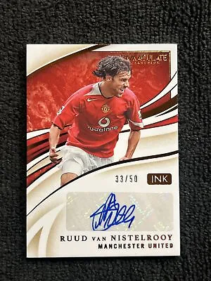 2020 Panini Immaculate Gold Ink Auto Ruud Van Nistelrooy 33/50 Manchester United • $225