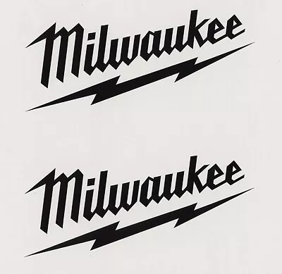 2x  MILWAUKEE TOOLS 8  Black Decals Stickers  Toolbox  Trucks Window  Decal • $8.98