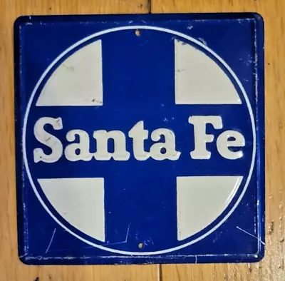 Vintage 1950’s Post Cereal Premium “Sante Fe” Railroad Tin Sign • £9.49