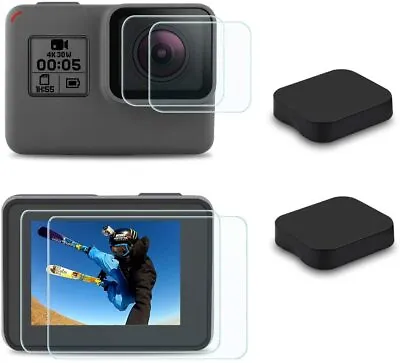 [2 Pack] GoPro Hero 7 (2018) Black /6/5 Screen Protector Front + Back Glass NEW • $33.29