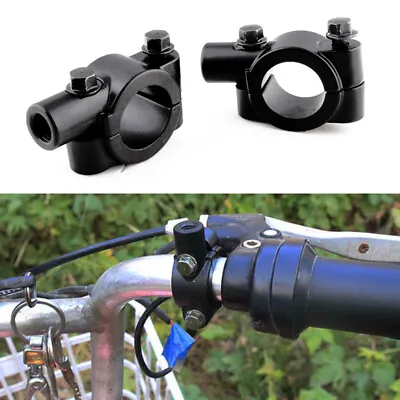 7/8  Motorcycle Handlebar Mirrors Adaptor Clamps On Mount Brackets 8mm Universal • $9.50