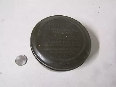 Vintage Military Od Green Empty Can Ww2 Era Saddle Soap Us Army Camden Nj Spec 4 • $17.99