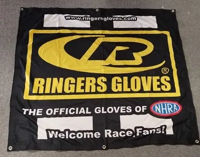 RINGERS GLOVES THE OFFICIAL GLOVES OF THE NHRA BANNER 48x42 Garage Mancave • $14.99