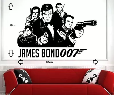 James Bond 007 1962-2015 DIY Wall Art Sticker/Decal • £14.99