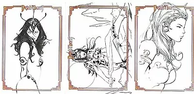 Dejah Thoris Trading Cards Line Art Chase Card Set Of 3 • $18.99