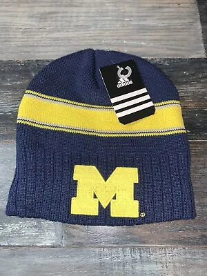 Youth Adidas Michigan Wolverines Navy/Yellow Winter Toboggan Hat NWT • $18