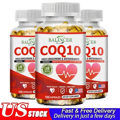 CoQ-10 200mg 120 Capsules Coq10 Co Q10 Coenzyme Anti Aging Cardiovascular Heart • $15.15
