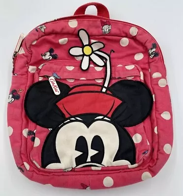 Cath Kidston Disney Minnie Mouse Red & White Dots Backpack Rucksack Bag • £10.99