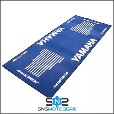 BikeTek Motorcycle Motorbike Workshop Bike Garage Mat - Yamaha 190cm X 80cm • $55.94