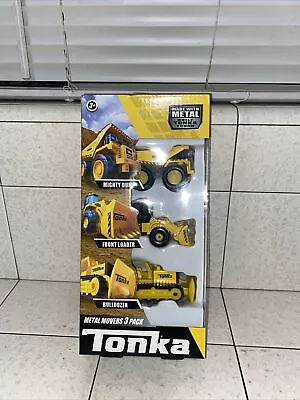 Tonka Metal Movers 3 Pack Mighty Dump Truck Front Loader & Bulldozer NEW • $14.99