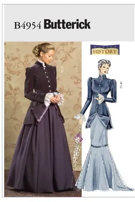 Butterick B4954 Misses'/Misses Petite Edwardian 8-14 My Fair Lady Sewing Pattern • $7.99