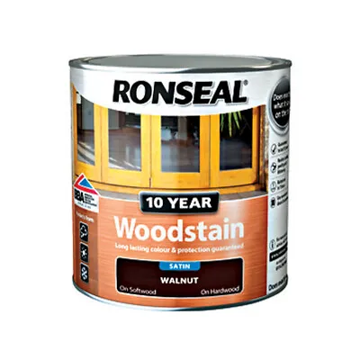 Ronseal 10 Year Woodstain For Windows & Doors - Available In All Colours & Sizes • £12.99