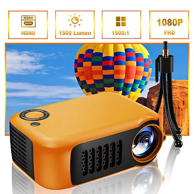 Mini Projector HDMI FHD 1080P Portable Pocket Home Cinema Beamer HDMI USB Party • $33.14