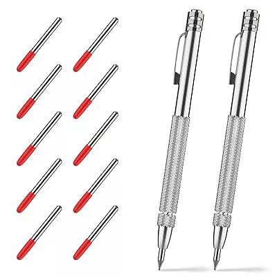 2 Pack Tungsten Carbide Scriber With Magnetwith Extra 10 Replacement Marking Tip • $12.74