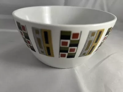 ALFRED MEAKIN Glo White Sugar Bowl Geometric Pattern 1960s Collectible VGC • £4.99