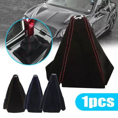 Manual Gear Stick Shift Universal PU Leather Car Knob Cover Boot Gaiter Black AU • $13.85