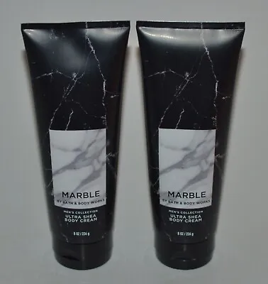 2 Bath & Body Works Marble Men's Collection Ultra Shea Body Cream 8 Oz Lotion • $29.99