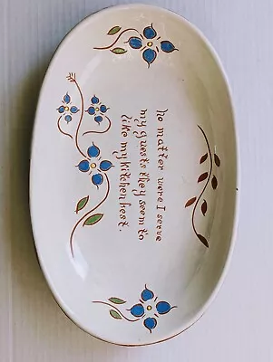 Handmade The Barnstead Redware Pottery PA Dutch Bread Plate Barnsville 1982 • $38